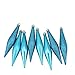 Northlight 8ct Turquoise Blue Shatterproof 4-Finish Finial Drop Christmas Ornaments 6