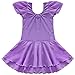 TiaoBug Girls Ballet Tutu Dance Costume Dress Kids Gymnastics Leotard Skirt Size 5-6 Purple
