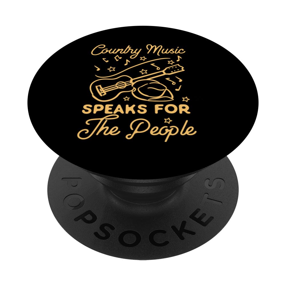 Speaks For The People Country Music Design For Singers PopSockets Adhesive PopGrip