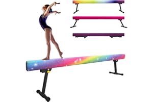 86 York 6ft/8ft Gymnastics Balance Beam, High and Low Floor Beam Gymnastics Equipment for Kids/Adults,Gymnastics Beam for Training,Physical Therapy and Professional Home Training with Legs