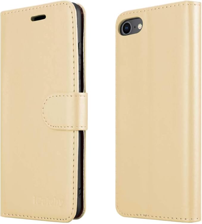 iCatchy For iPhone SE 2020 Case Leather Wallet Book Flip Folio Stand