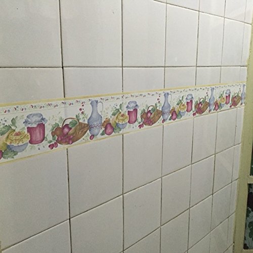 SimpleLife4U Removable Vinyl Wallpaper Border Peel & Stick Wall Borders