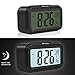 BeautyFlower Smart Alarm Clock with Large LCD screen, Low Light Sensor Technology, Soft Night Light, Repeating Snooze, Month Date & Temperature Display Function(black) (black)