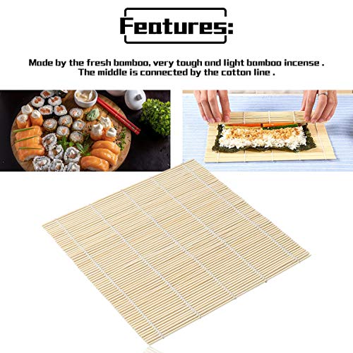 Sushi Rolling Roller Bamboo DIY Sushi Mat Onigiri Rice Roller Hand Maker Sushi Tools Kitchen Japanese Sushi Maker Tool - Thumbnail 6