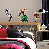 32 New CLASSIC MARVEL HEROES WALL DECALS Avengers Stickers Boys Bedroom Decor