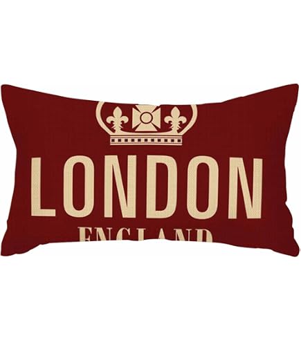 British Flag Square Pillow Cover – 18x18 Inch Cotton Linen Decorative Cushion Case (Zipper Closure)