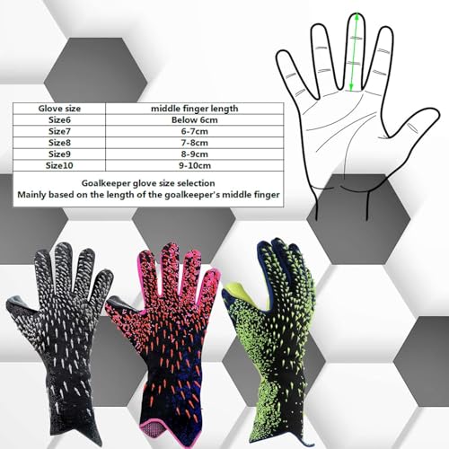 Luvas de goleiro de futebol com forte suporte de aderência