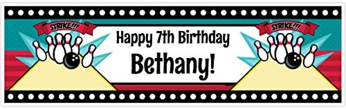 Moxzie Bowling Party 5 Ft. Large Personalized Banner