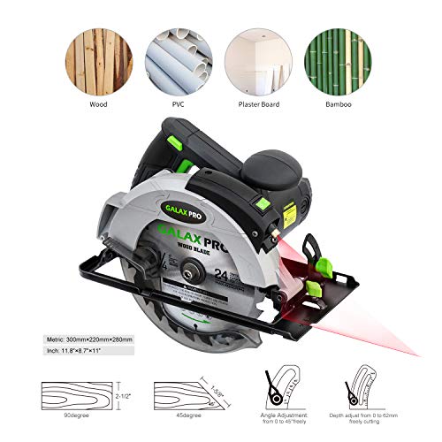 image for Circular Saw, 12A 5500RPM Electric Saw GALAX PRO Corded Circular Saw w