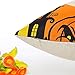 HOSL PW01 4-Pack Happy Halloween Square Decorative Throw Pillow Case Cushion Cover Bat Pumpkin