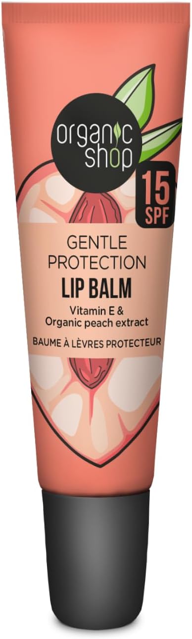 Organic Shop Lip Balm Gentle Protection SPF 15 10ml Hydrating Soft Smooth