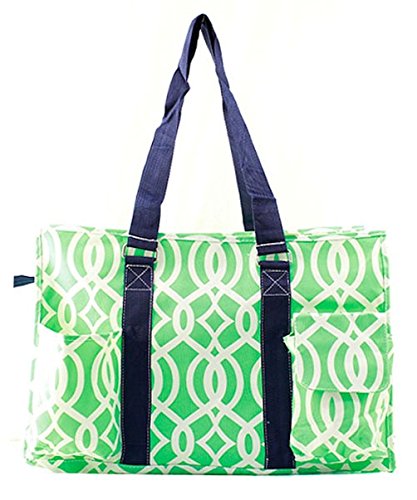 N. Gil All Purpose Organizer 18" Large Utility Tote Bag (Vine Mint Green)