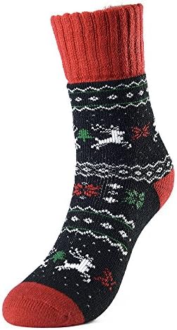 Gmoka Women's Christmas Holiday Creative Colorful Socks,New Year's Socks for Birthday Gifts,SILENT NIGHT
