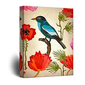 Vintage Style Brid on Flower Branch