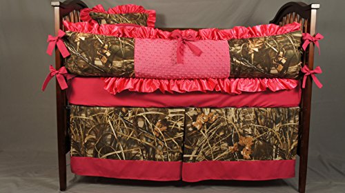 Custom Made Baby Crib Bedding Max 4HD Camo hot pink