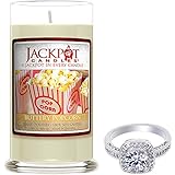 Buttery Popcorn Candle with Ring Inside (Surprise Jewelry Valued at $15 to $5,000) Ring Size 7
