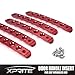 Xprite Red Door Grab Handle Inserts Cover Trim for 2007-2017 Jeep Wrangler JK Unlimited 4Door