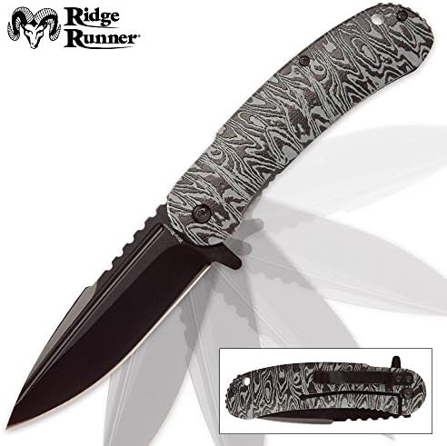 Ridge Runner Black Tie-Dye Pocket Knife