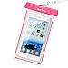 Waterproof Case, Ace Teah Clear Universal Waterproof Case, Pouch Perfect Dry Bag / Durable Snowproof Dirtproof Protection for iPhone 6 6s Plus, Samsung Galaxy s4 s5 s6 S7 edge, Note 3 4 5 - Pink