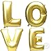 Non-Floating Love Letter Balloons Party Decorations Gold Foil Wedding Engagement Valentine's Day, 16 Inch (Gold)