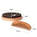 Beard Brush, Raniaco Round Hair Brush and Handmade Mustache Comb Kit with Boar Bristles for Men Goatee Care Trimmer Grooming Products,Beard Comb