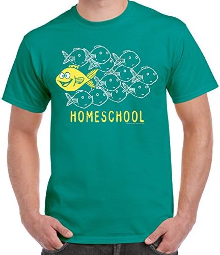 Homeschool Fish T-Shirt Youth S Jade Dome