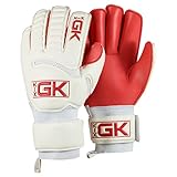 KixGK Fervor Goalkeeper Gloves (Sizes 5-12): High-Level Training Adult & Youth Soccer Goalie Gloves with Red Grip - Designed for Performance, Comfort, & Safety