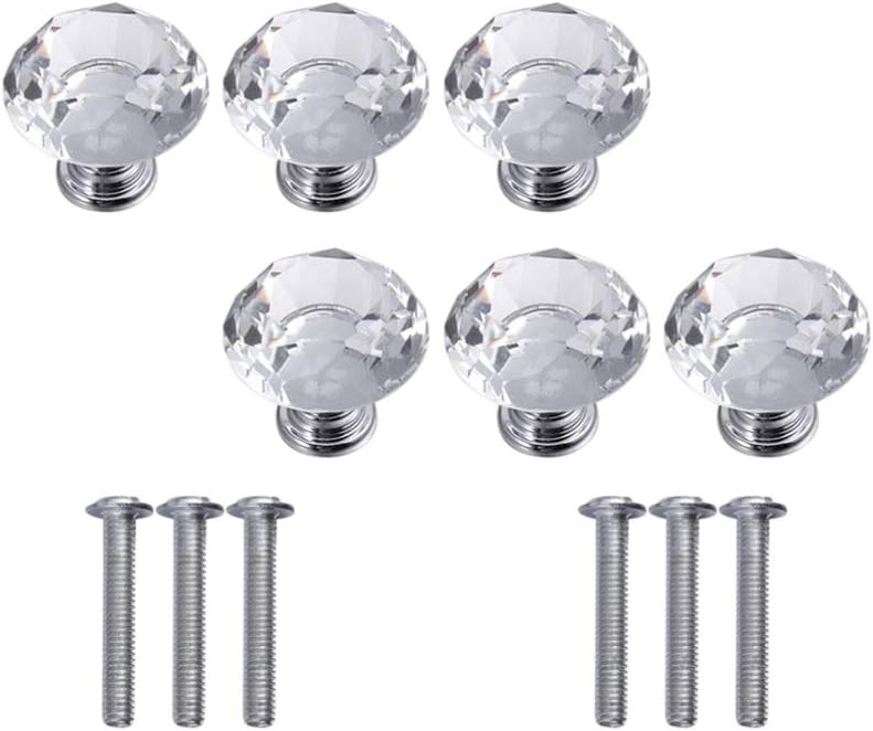 Vosarea 6 stücke schubladenknopf kristall diamant schrank zieht mit