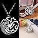Ali Game of Thrones Inspired Targaryen Silver Color Pendant Costume Necklace