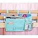 MoYag Bedside Storage Organizer, Haopyou Bedside Caddy Hanging Storage Bag for Bunk and Hospital Beds, Dorm Rooms Bed Rails,Baby Bed,Baby Cart,Car Backrest with 8 Pockets(Green)