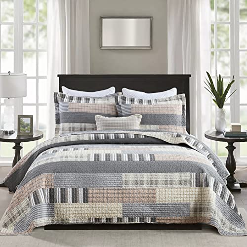PANGUSHAN Quilt Set Queen Size, 100% Cotton Quilt