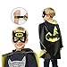 Ecparty Superheros Cape and Mask Matching Slap Bracelet for Kids Costume and Dress up (Multicolored)