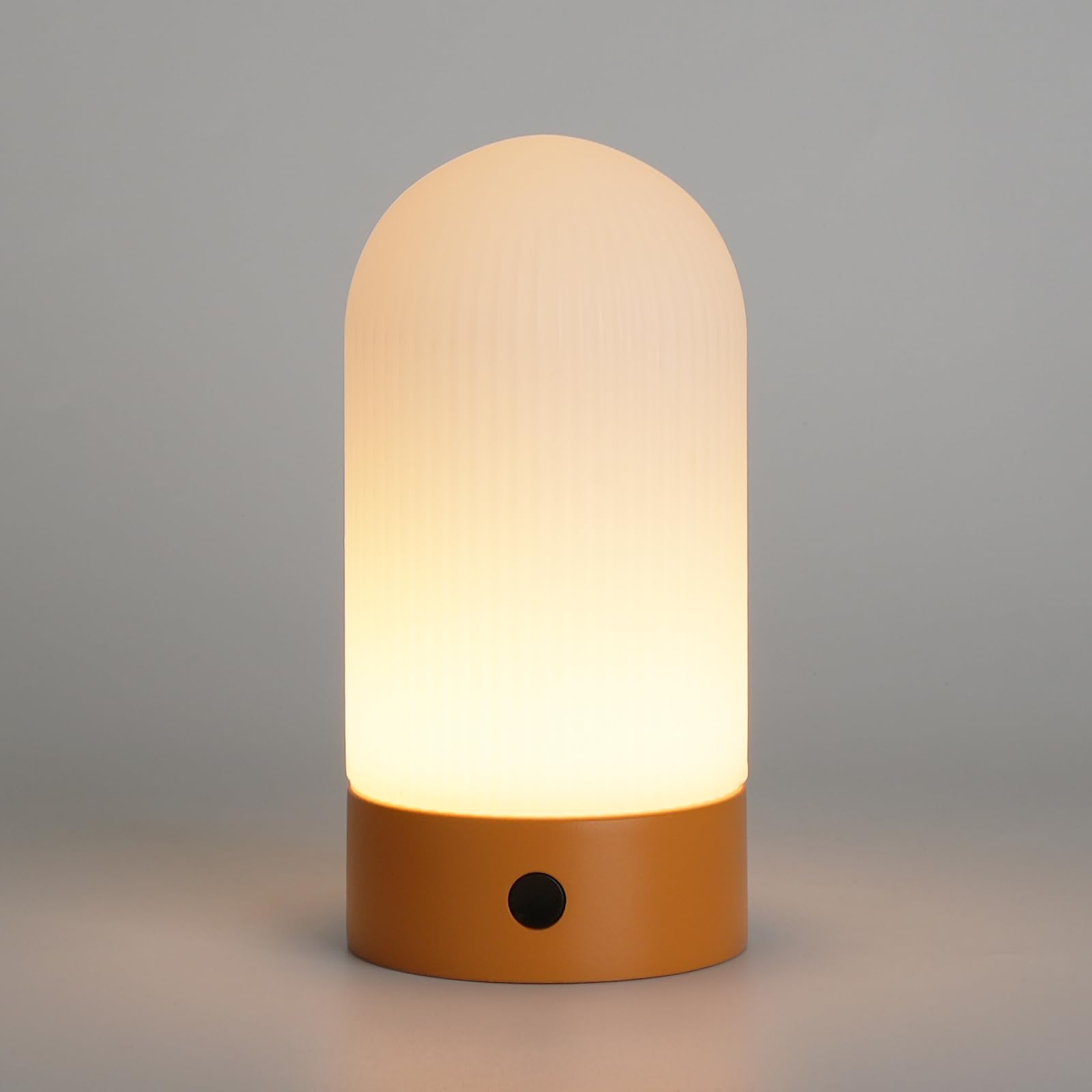 Photo 1 of WEILAILUX Battery Operated Shower Lamp Waterproof, Small Portable Cordless Table Lamp Rechargeable, Touch Dimmable Mood Light for Home/Patio/Dining/Outdoor (Orange)