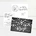 Hadley Designs 50 Blank Chalkboard RSVP Cards, Postcards-No Envelopes Needed, Perfect for Weddings, Showers, Birthdays & Parties