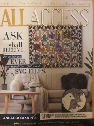 Anita Goodesign All Access VIP Club August 2018 Embroidery Design CD and Book