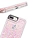 iPhone 7 Plus Case, Caka iPhone 7 Plus Glitter Case Flowing Liquid Floating Luxury Bling Glitter Sparkle Case for iPhone 7 Plus/8 Plus - (Pink)