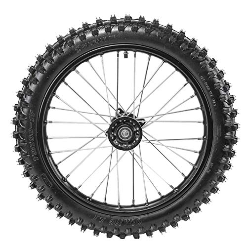 TDPRO Front 70/100-17 + Rear 90/100-14 Wheels Tires For Dirt Pit Bikes | 2.75x17 & 3.5-14 Tires and Rims Inner tubes with 15mm Bearings Motocross Off Road