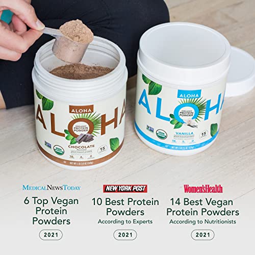 ALOHA Organic PlantBased Protein Powder NOSTEVIA Vanilla Keto