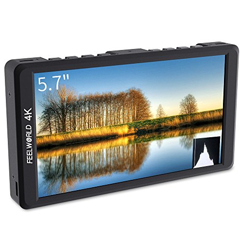 Feelworld F570 5.7 Inch 1920x1080 IPS Full HD 4K On-camera Monitor with HDMI Input Output Mount Mat Stablizer for DSLR and Gimbal Rig