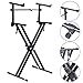 Costzon Keyboard Stand, Double-Braced X Style, Adjustable Piano Keyboard Stand with Locking Straps