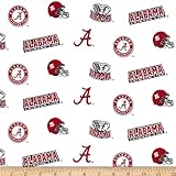 Collegiate Cotton Broadcloth University of Alabama Fabric By The Yard