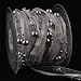 Fowod 3 Strings Beaded Ribbon, Tree Garland, Satin Ribbon and Organza Wired Ribbon, 33 Feet,Silver