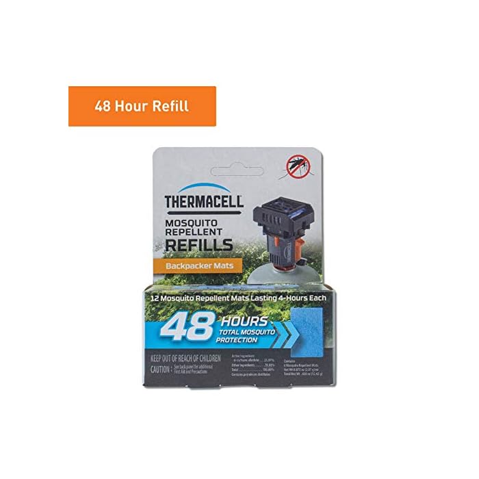 Thermacell Backpacker Mosquito Repellent Mat-Only 48-Hour Refill; Includes 12 Repellent Mats; Compatible with Backpacker…