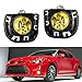 iJDMTOY Complete Set JDM Yellow Lens Fog Lights Foglamps w/ H11 Halogen Bulbs, Garnish Bezel Covers, Wiring On/Off Switch Compatible With 2014-2016 Scion tC