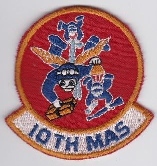 IRON ON EMBROIDERED PATCH ,, USAF Patch Airlift USAFE 10 MAS Squadron MAC Zweibrucken b 75 x 73 mm,,