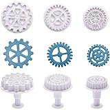 3Pcs Gear Cookie Cutters, Steampunk Cogs Plunger