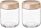Eidoct 2-Pack 450ml Glass Jar with Lid, Leakproof Overnight Oats Containers