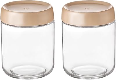 Eidoct 2-Pack 450ml Glass Jar with Lid, Leakproof Overnight Oats Containers