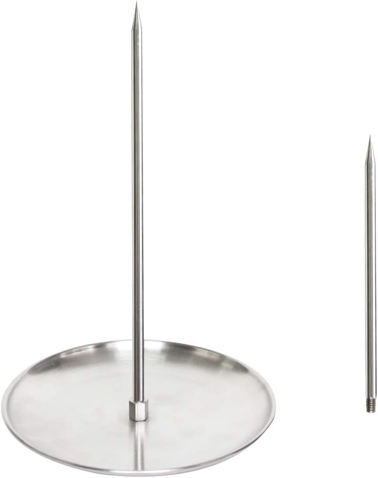 Mydracas Vertical Skewer Brazilian Barbecue Skewer Stand Stainless Steel Removable Grilling Rack Meat Spit for Roasting Meat Steak Whole Chicken Sausage