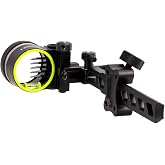 LWANO M2 Cpmpound Bow Sight - 5 Pin Archery Sight Short/Long Bar, Tool Less Windage &amp; Elevation Adjustability, with 2X Magnification Sight Lens Kit